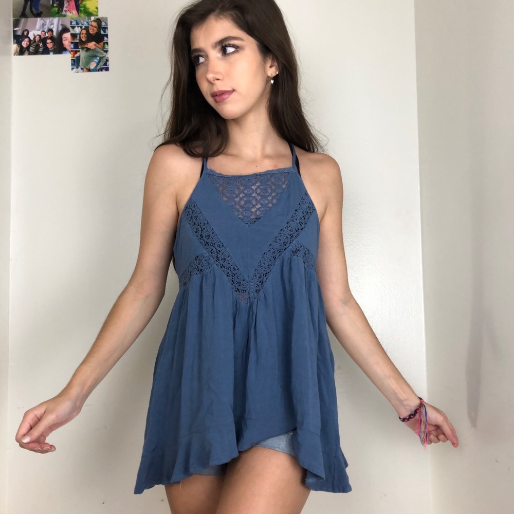 BLUE BOHO CAMISOLE